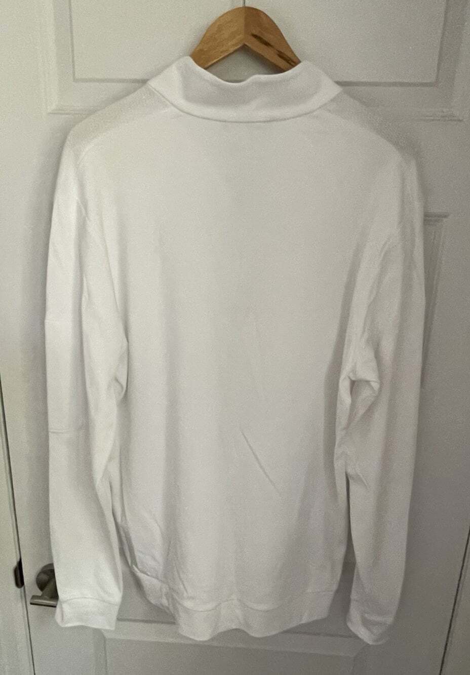 Bugatchi Beehive Quarter-Zip Pullover Mens L White 100% Cotton Long Sleeve Golf - Picture 3 of 16